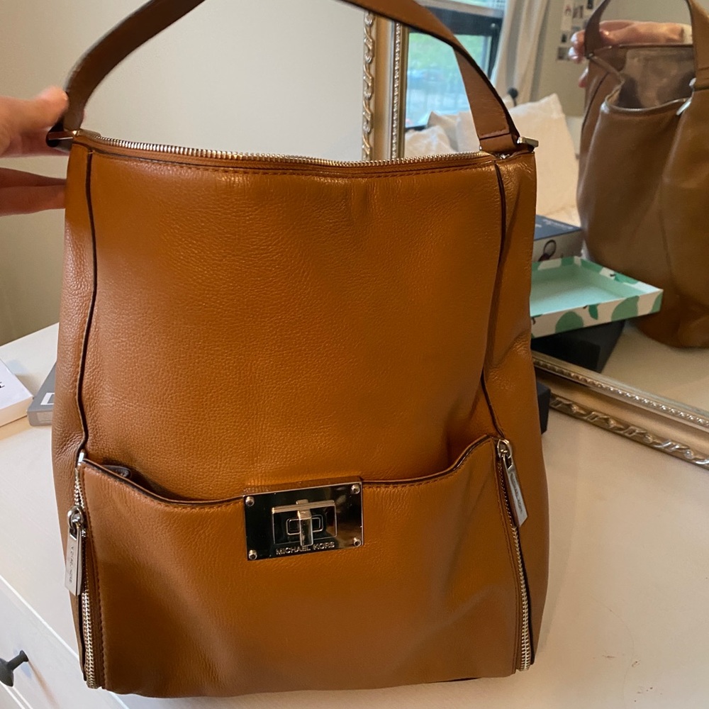 Brown leather Michael Kors bag